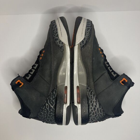 Nike Air Jordan Retro 3 Fear Pack Grey Orange DM0966-080 Preschool Boys Size 5Y - Picture 5 of 7